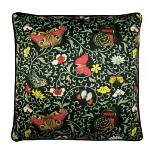 Heligan Botanical Cushion Black / 50 x 50cm / Polyester Filled