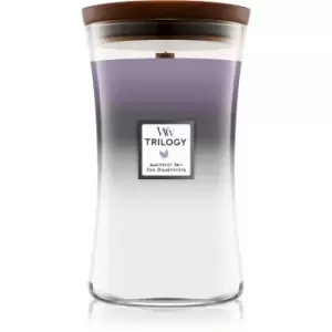Woodwick Trilogy Amethyst Sky scented candle 609,5 g