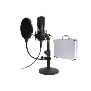 Maono Studio Table Top Microphone Kit including Pop Filter and Flight Case