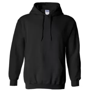 Gildan Heavy Blend Adult Unisex Hooded Sweatshirt / Hoodie (2XL) (Black)