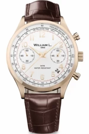 Mens William L 1985 Vintage Chrono Chronograph Watch WLOR01BCORCM