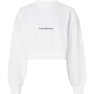 Calvin Klein Jeans Institutional Mock Neck Sweater - White