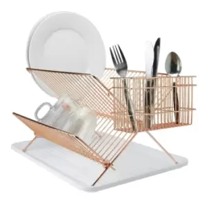 Folding Wire Drainer Rose Gold M&amp;W