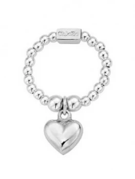 Chlobo Sterling Silver Mini Puffed Heart Ring