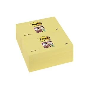 Post-it Super Sticky 76x127mm Canary Yellow Pack of 12 655-12SSCY