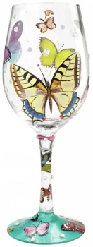 Lolita Butterfly Wishes Wine Glass.