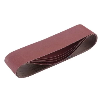 09273 Cloth Sanding Belt, 100 x 915mm, Assorted Grit (5 Pack) - Draper