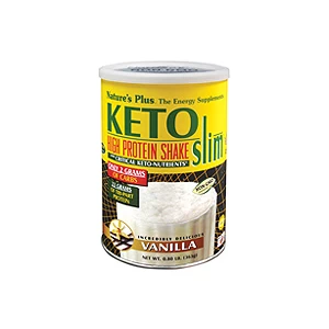 Natures Plus Ketoslim Vanilla Shake with Critical Keto Nutrients 363g