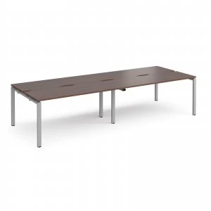 Adapt II Double Back to Back Desk s 2800mm x 1200mm - Silver Frame wal