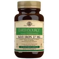 Solgar Minerals Earth Source Food Fermented Koji Iron 27 mg Capsules x 30