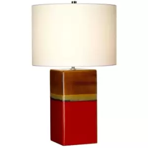 Alba - 1 Light Table Lamp Red, E27 - Elstead