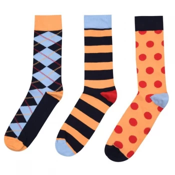 Happy Socks 3 Pack Socks - Orange 6004