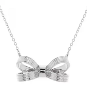 Ted Baker Ladies Silver Plated Oppela Mini Opulent Bow Necklace