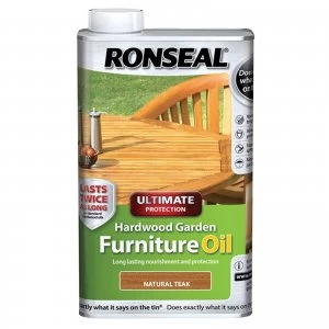 Ronseal Ultimate Protection Hardwood Garden Furniture Oil Teak 1l