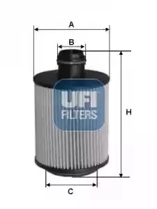 UFI 25.110.00 Oil Filter Oil Cartridge