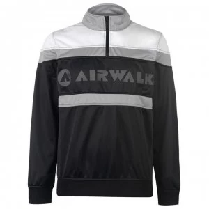 Airwalk Quarter Zip Track Jacket Mens - Black/ White