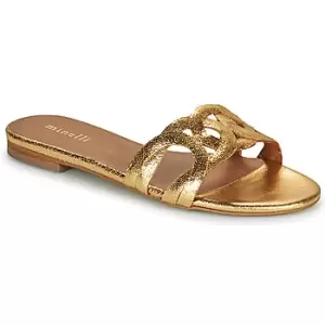Minelli NANCIA womens Mules / Casual Shoes in Gold,5.5