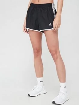adidas Marathon 20 4" Shorts - Black/White Size M Women