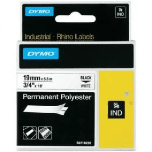 Dymo 18765 Black on White Label Tape 19mm x 5.5m