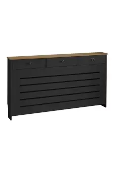 Christian Large Radiator Cover with 3 Drawers - Black