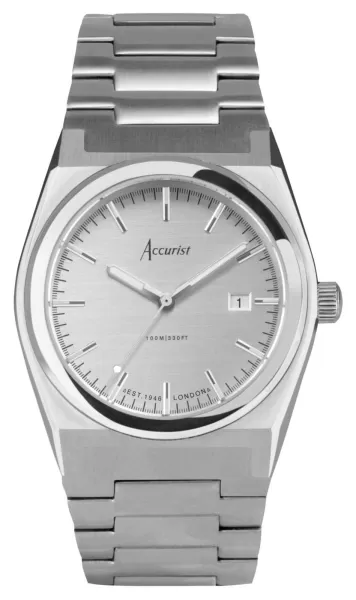 Accurist 70008 Origin Mens Silver Dial Stainless Steel Watch