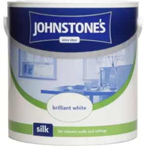 Johnstones Silk Emulsion Paint, 2.5L, Pure Brilliant White