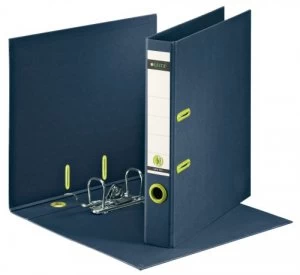 Leitz 180 Recycled Lever Arch File A4 50mm Dark Blue PK10