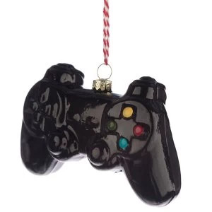 Game Over Game Controller Glass Christmas Bauble Decoration