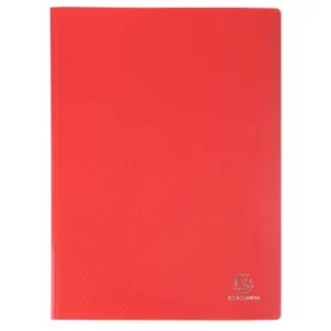 Exacompta Display Books PP Eco A4, 10 Pkts, Red, Pack of 25