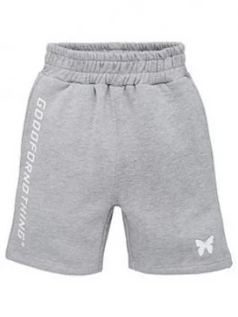 Good For Nothing Boys Large Logo Jog Shorts - Grey