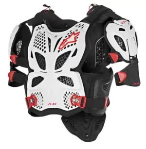 Alpinestars A-10 Full Chest Protector, white-red, Size XS S, white-red, Size XS S