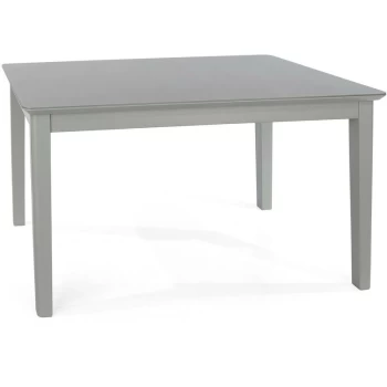 Marie - Grey Rectangular Solid Wood Kitchen or Dining Table Toughened Glass Top Finish