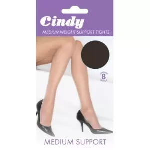Cindy Womens/Ladies Mediumweight Support Tights (1 Pair) (Large (5ft6a-5ft10a)) (Barely Black)