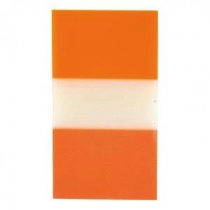 Office Standard Index Flags 50 Sheets per Pad 25x45mm Orange Pack 5