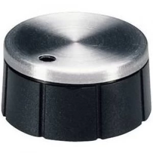 Control knob Aluminium Black x H 21mm x 10 mm OKW