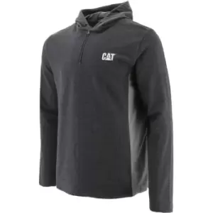 CAT Workwear Mens Coolmax Quarter Zip Wicking Hoodie L - Chest 41-43' (104-109cm)