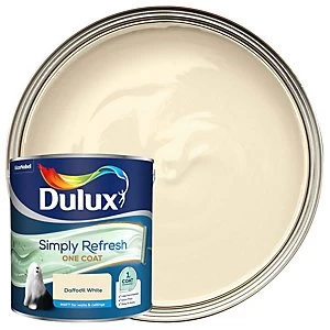 Dulux Simply Refresh One Coat Daffodil White Matt Emulsion Paint 2.5L