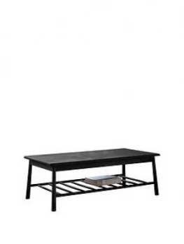 Hudson Living Wycombe Solid Oak Coffee Coffee Table - Black