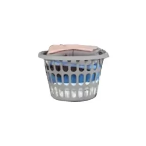 TML Round Laundry Basket (One Size) (Grey)