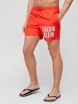 Calvin Klein Medium Large Logo Swimshort - Red, Size XL, Men