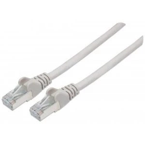 Intellinet Network Patch Cable Cat6A 5m Grey Copper S/FTP LSOH / LSZH PVC RJ45 Gold Plated Contacts Snagless Booted Polybag