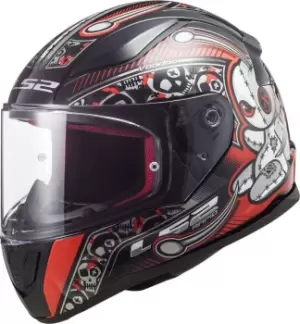 LS2 FF353 Rapid Mini Voodoo Kids Helmet, black-red, Size L, black-red, Size L