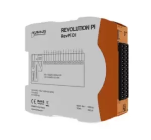 Kunbus - PLC I/O Module for use with Revolution Pi Connect, Revolution Pi Core, 96 x 22.5 x 110.5 mm, Digital, RevPI DI