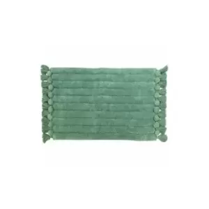 Furn Tassel Ribbed Bath Mat (One Size) (Green) - Green