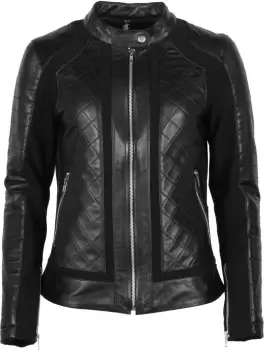 Helstons Kate Ladies Motorcycle Leather Jacket, black, Size S for Women, black, Size S for Women