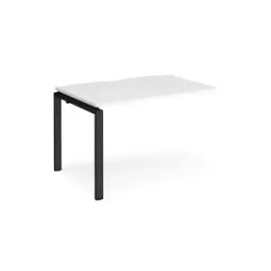 Bench Desk Add On Rectangular Desk 1200mm White Tops With Black Frames 800mm Depth Adapt