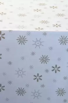 Cotton Christmas Snowflake Table Runner