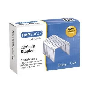 Rapesco 266mm Staples Chisel Point Pack of 5000 S11662Z3