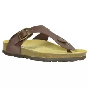 Sanosan Womens/Ladies Geneve Designer Leather Sandals (8 UK) (Dark Brown)