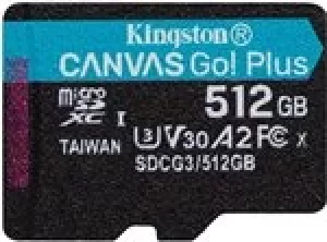 Kingston Canvas Go Plus 512GB microSDXC Card 170MB/s Read A2 U3 V30 (Card Only)
